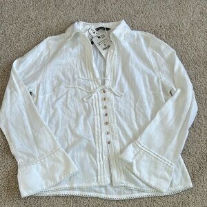NWT - ZARA LINEN SHIRT